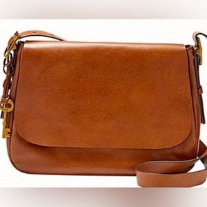 FOSSIL CROSSBODY HARPER BAG - Brown Leather - NO FLAWS